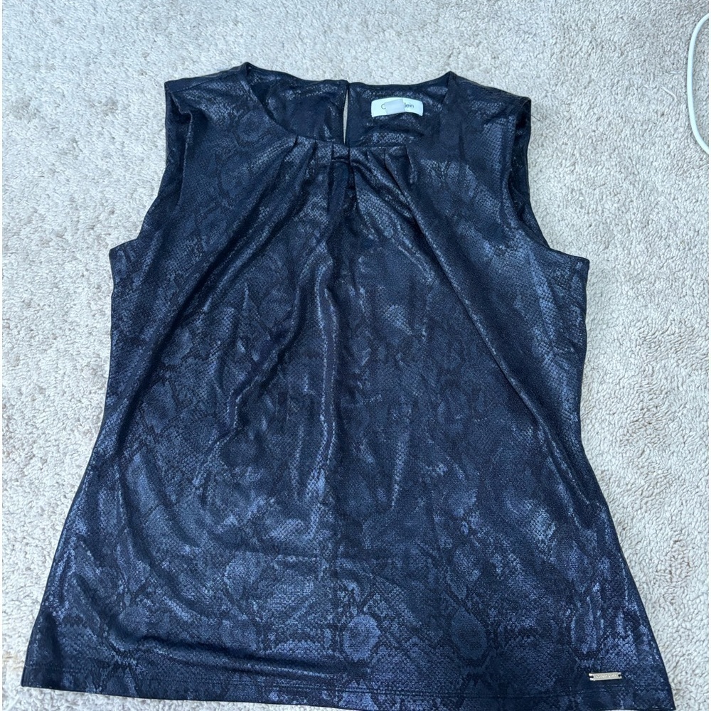 Calvin Klein Python Print Sleeveless blouse